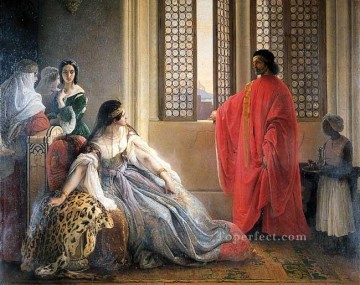 Francesco Hayez Painting - Caterina Cornaro Deposed from the Throne of Cyprus Romanticism Francesco Hayez